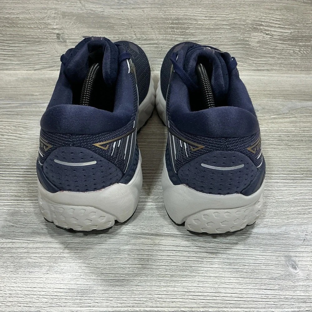 Brooks Adrenaline GTS 19 Mens Running Shoes Navy Gold Sneakers Size 11.5 D